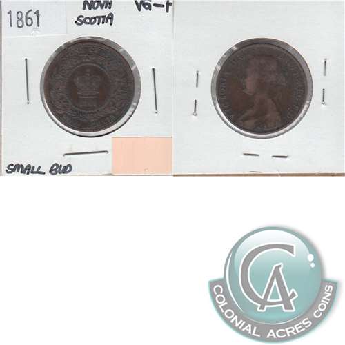1861 Small Bud Nova Scotia 1-cent G-VG (G6)