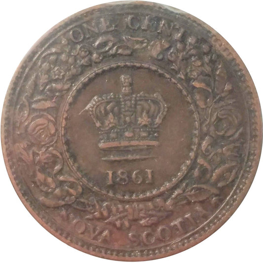 1861 Small Bud Nova Scotia 1-cent VF-EF (VF30)