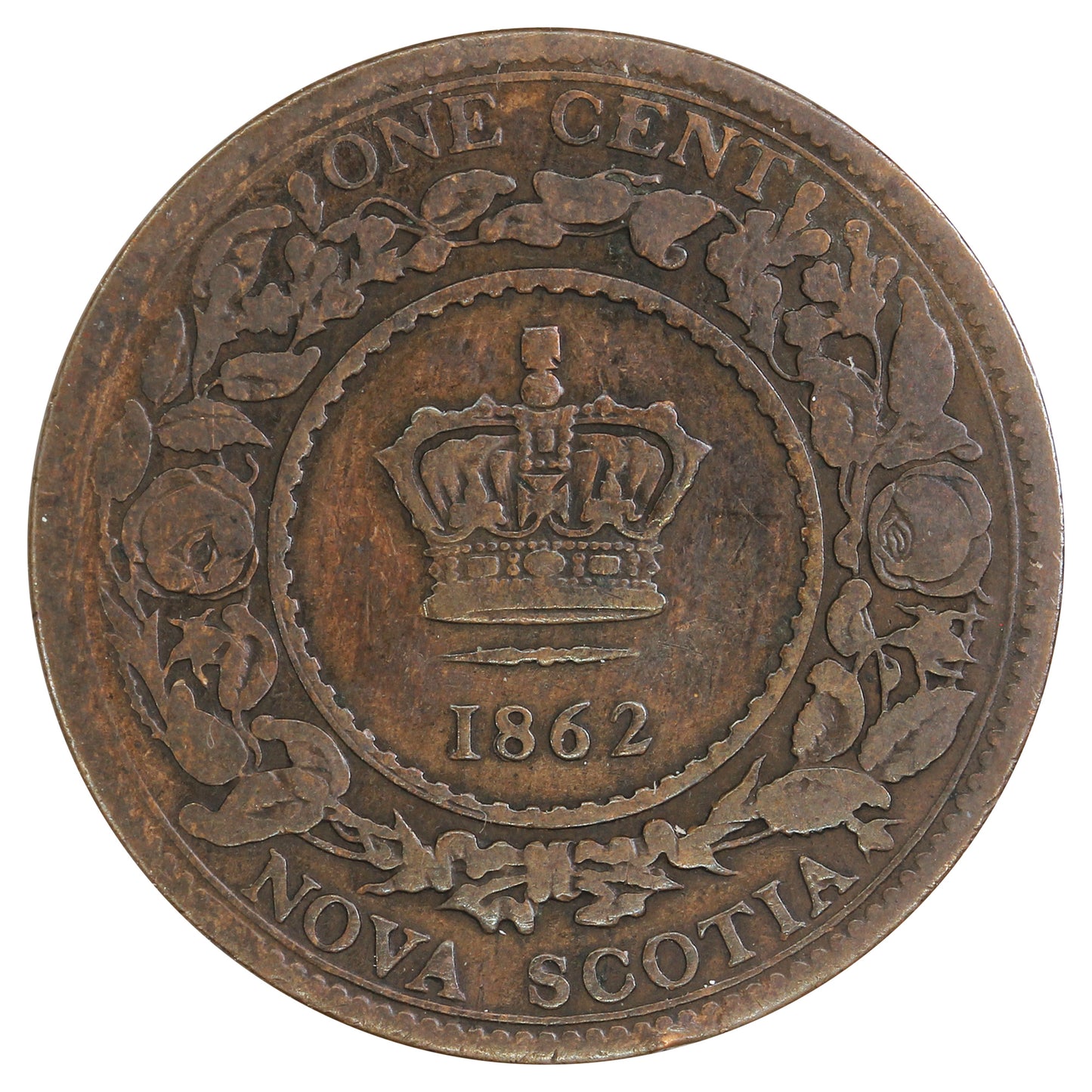 1862 Nova Scotia 1-cent Very Good (VG8) $