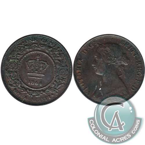 1864 Nova Scotia 1-cent VF-EF (VF30)