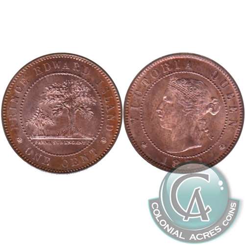 1871 Prince Edward Island 1-cent Choice Brilliant Uncirculated (MS64) $