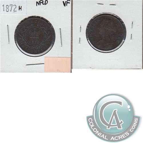 1872H Newfoundland 1-cent Very Fine (VF20)
