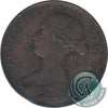 1872H Newfoundland 1-cent VG-F (VG10)