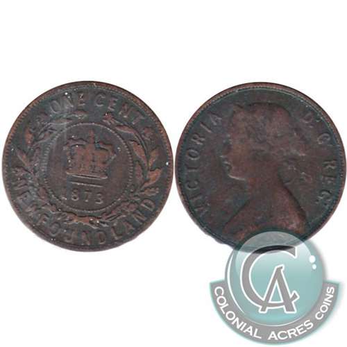 1873 Newfoundland 1-cent G-VG (G6)