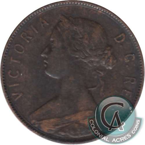 1876H Newfoundland 1-cent F-VF (F15)