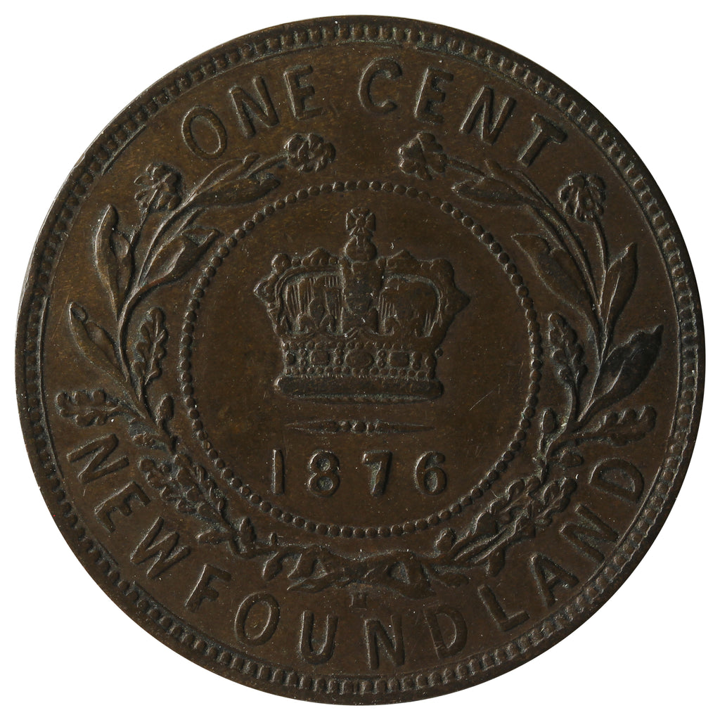 1876H Newfoundland 1-cent VF-EF (VF30) $