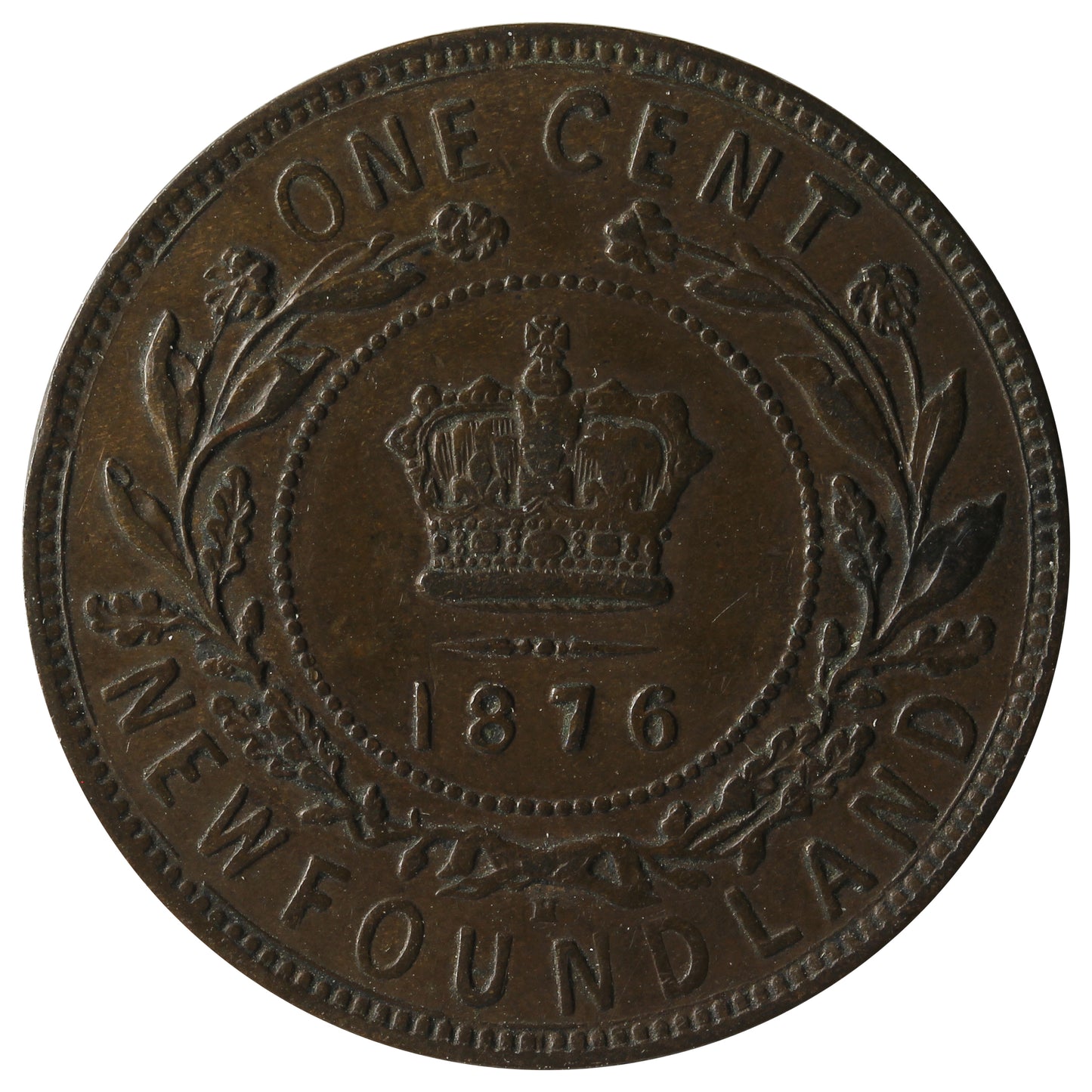 1876H Newfoundland 1-cent VF-EF (VF30) $