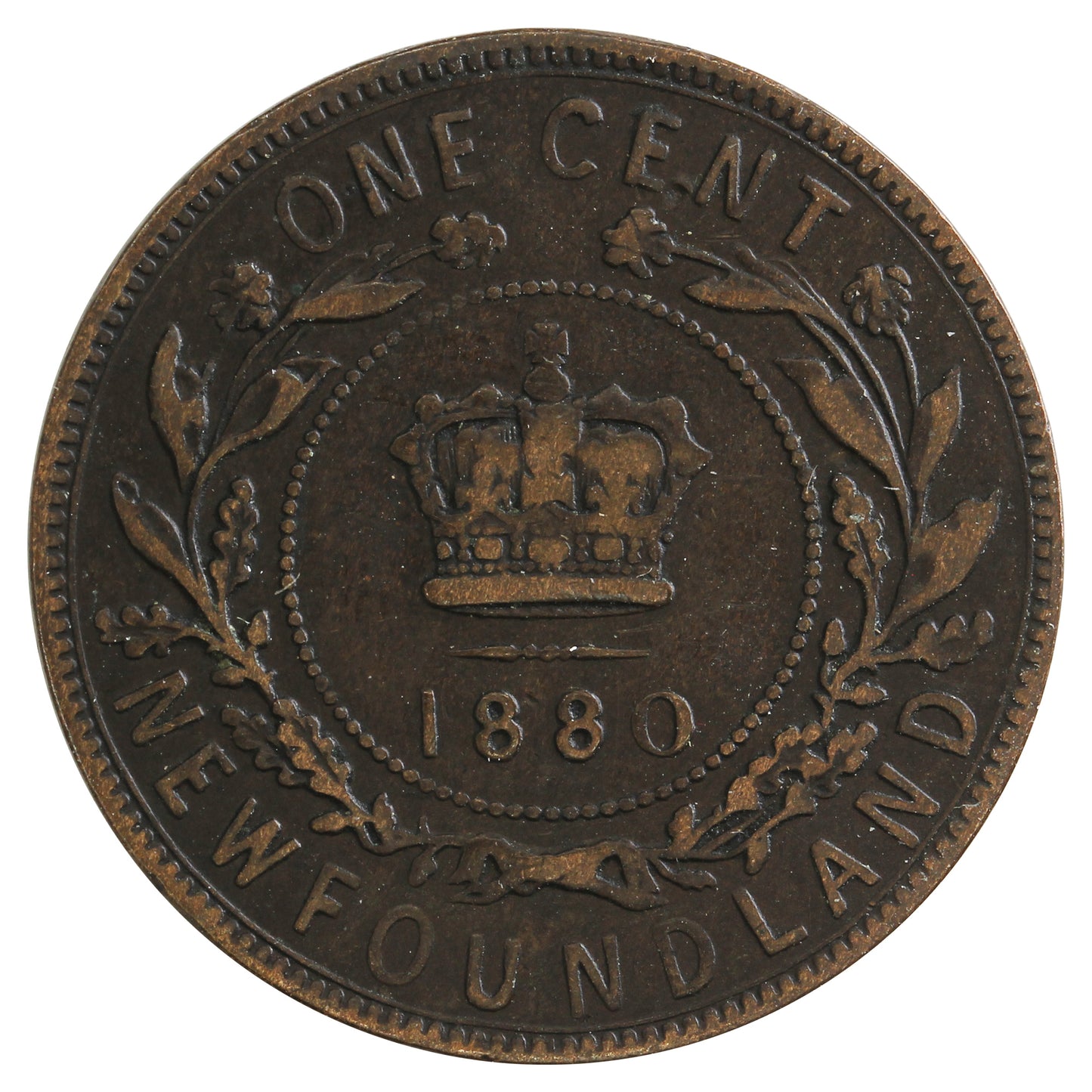 1880 R.0 E.D. Newfoundland 1-cent Fine (F12)