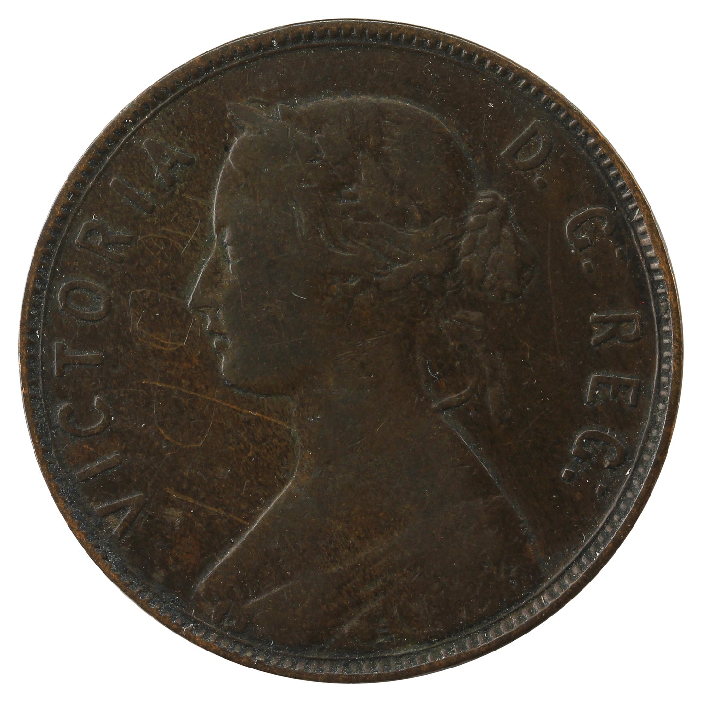 1880 R.0 E.D. Newfoundland 1-cent F-VF (F15)