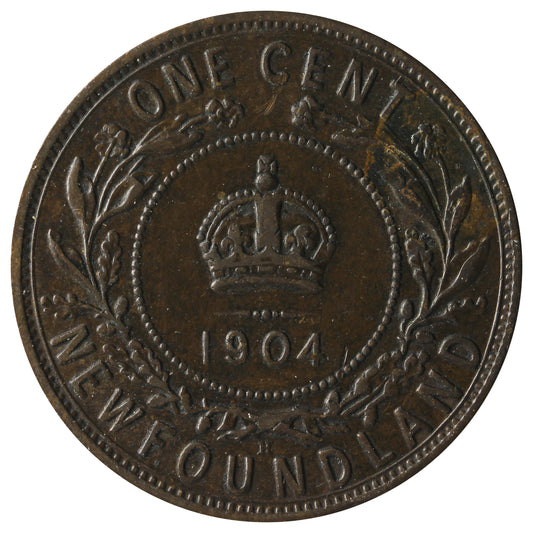 1904H Newfoundland 1-cent Extra Fine (EF40) $