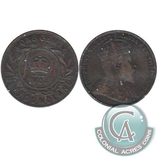 1904H Newfoundland 1-cent Fine (F12)