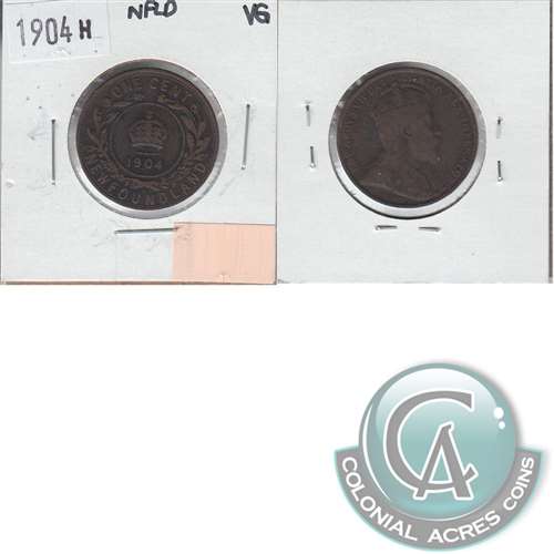 1904H Newfoundland 1-cent Very Good (VG8)