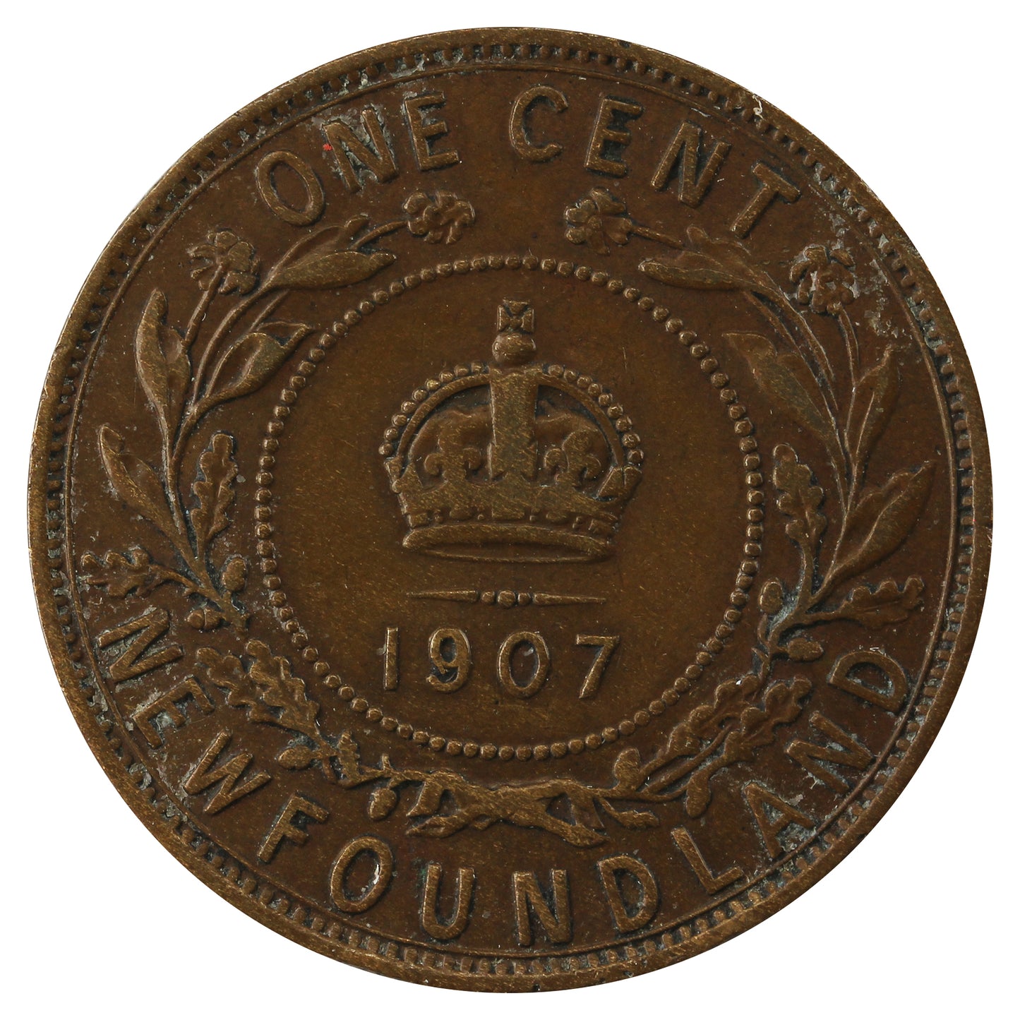 1907 Newfoundland 1-cent Extra Fine (EF-40)