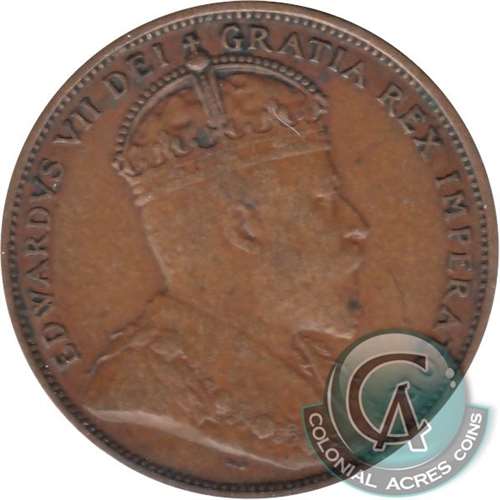 1909 Newfoundland 1-cent VF-EF (VF30)