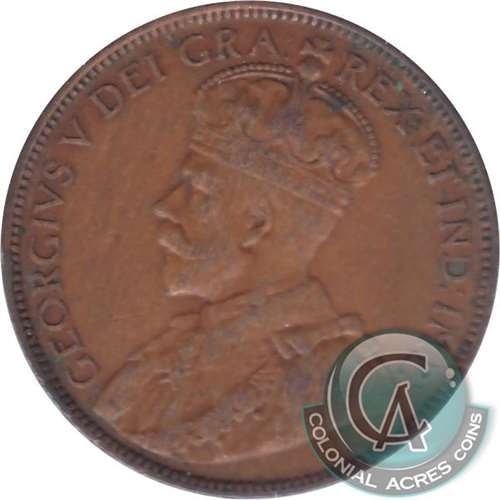1929 Newfoundland 1-cent F-VF (F15)