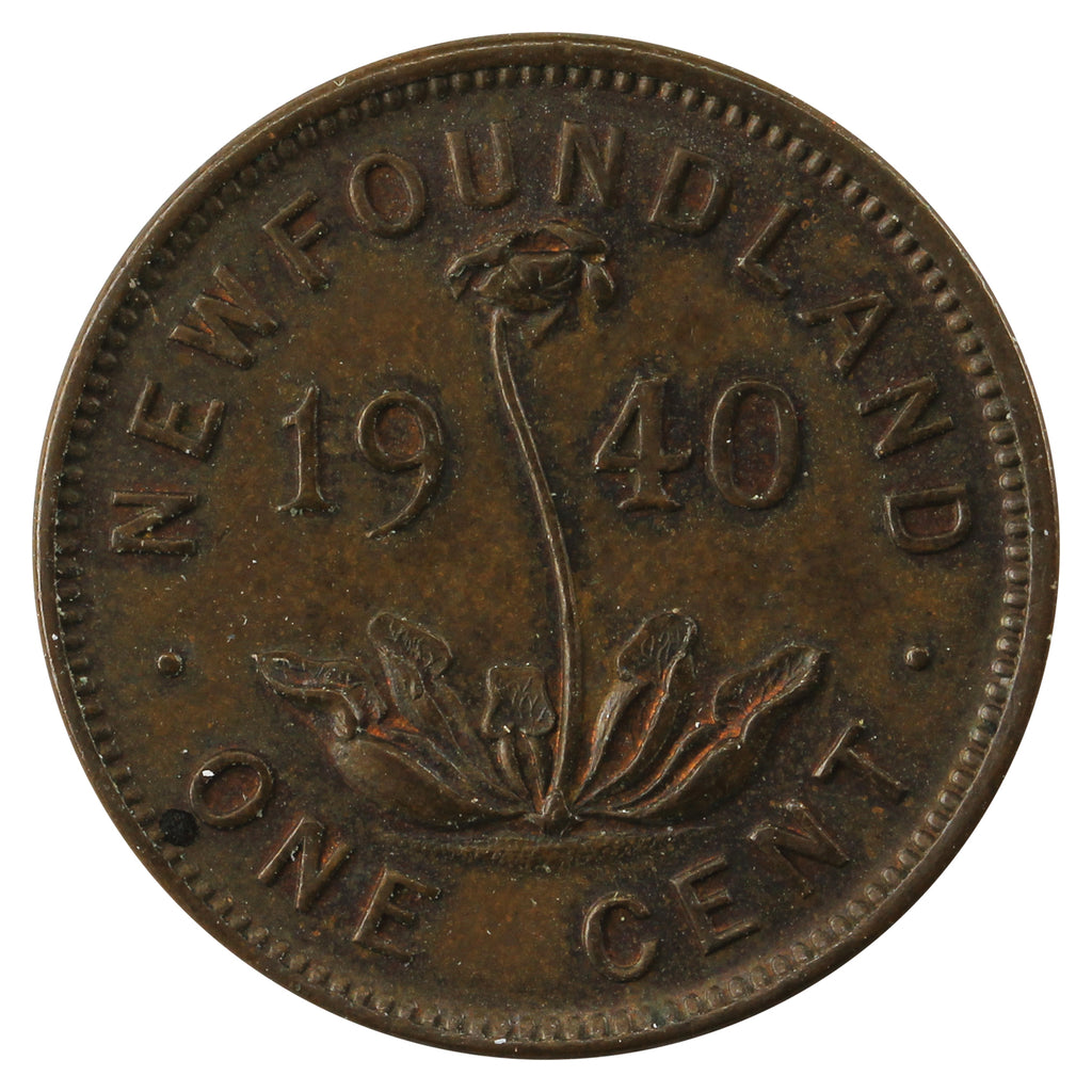 1940 Newfoundland 1-cent Almost Uncirculated (AU50)