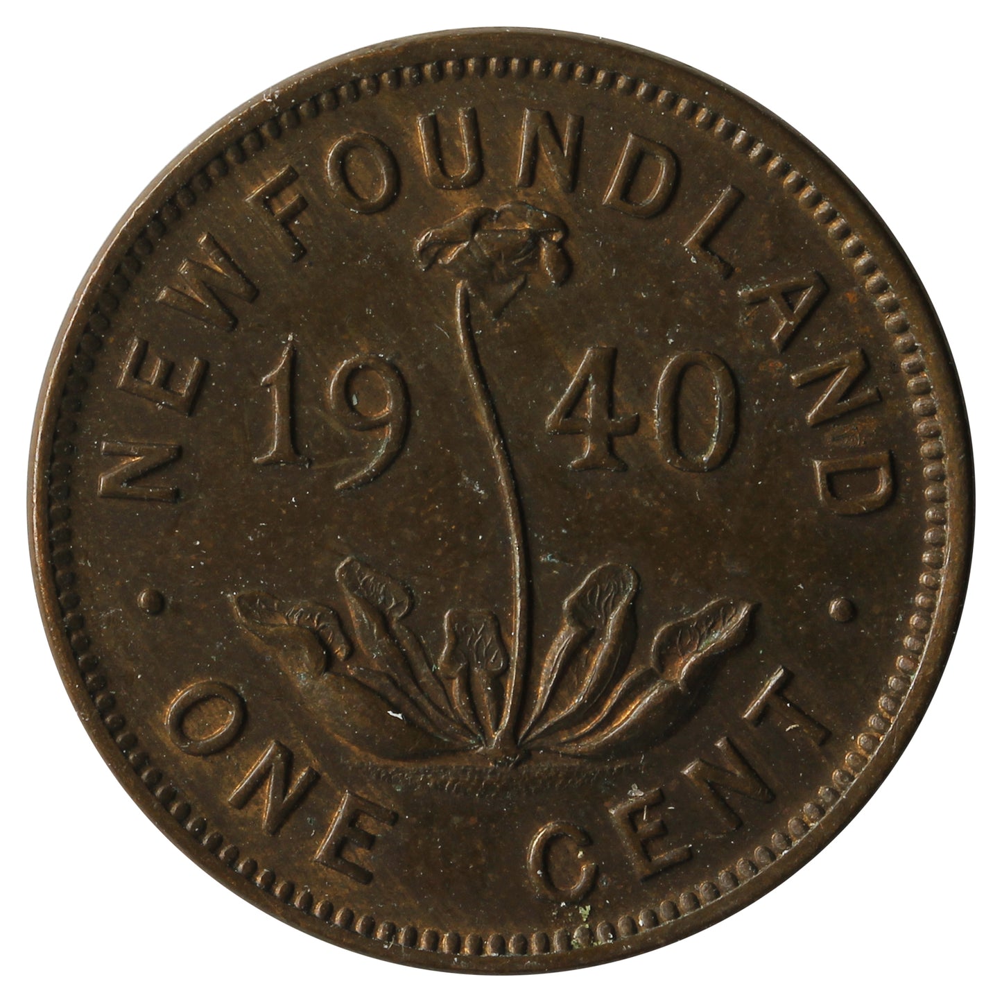 1940 Newfoundland 1-cent AU-UNC (AU-55) $