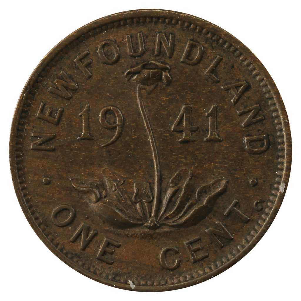 1941C Newfoundland 1-cent Almost Uncirculated (AU50)