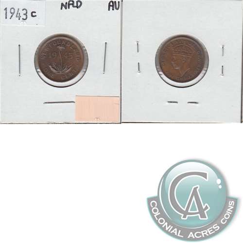 1942 Newfoundland 1-cent AU-UNC (AU55)