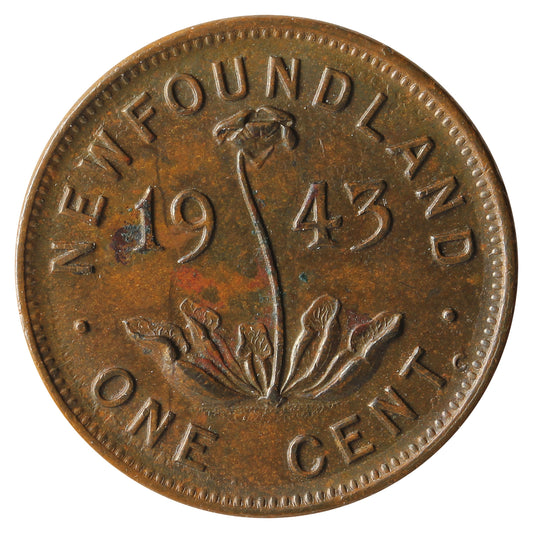 1943C Newfoundland 1-cent AU-UNC (AU-55)