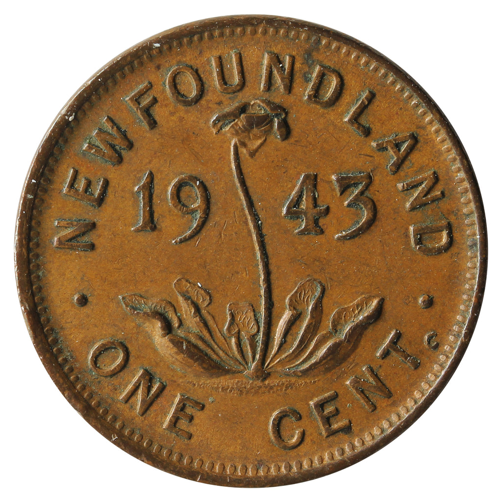 1943C Newfoundland 1-cent EF-AU (EF45)