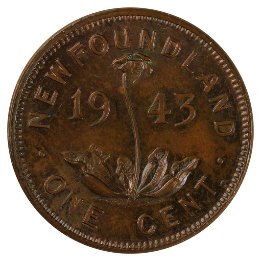 1943C Newfoundland 1-cent UNC+ (MS-62)