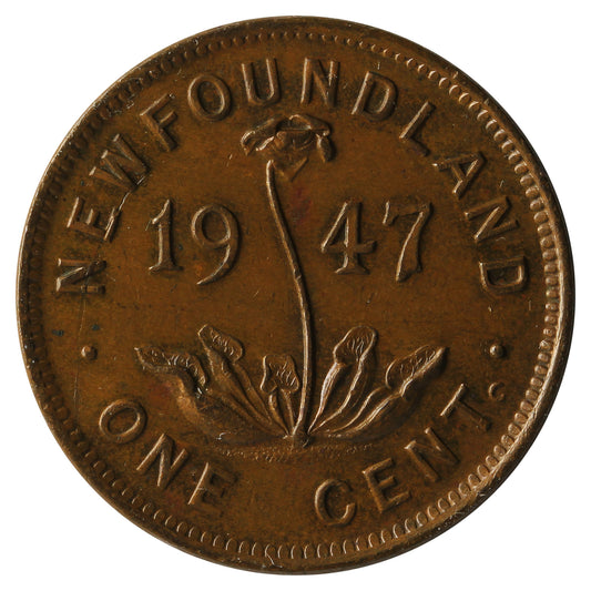 1947C Newfoundland 1-cent AU-UNC (AU-55) $