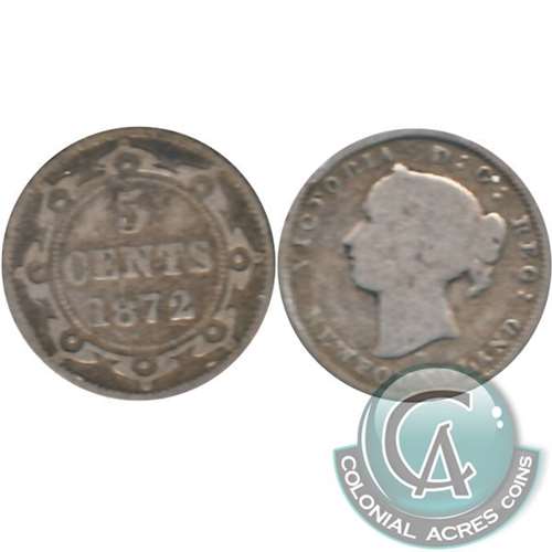 1872H Newfoundland 5-cents Good (G4)