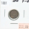 1881 Newfoundland 5-cents F-VF (F15) $