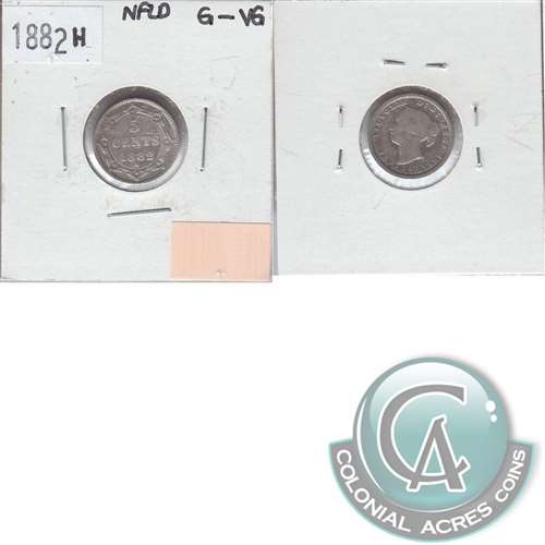 1882H Newfoundland 5-cents G-VG (G6)