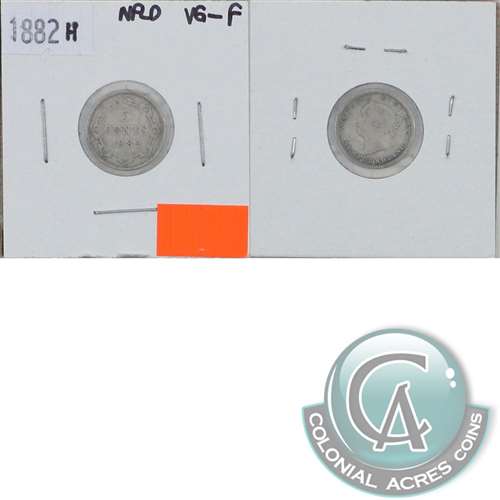 1882H Newfoundland 5-cents VG-F (VG10) $