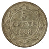 1888 Obv. 3 Newfoundland 5-cents G-VG (G6) $