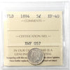 1894 Newfoundland 5-cents ICCS Certified EF40