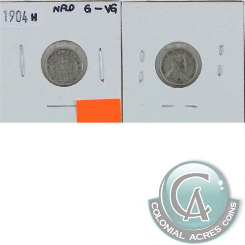 1904H Newfoundland 5-cents G-VG (G6)