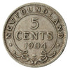 1904H Newfoundland 5-cents Very Good (VG8)