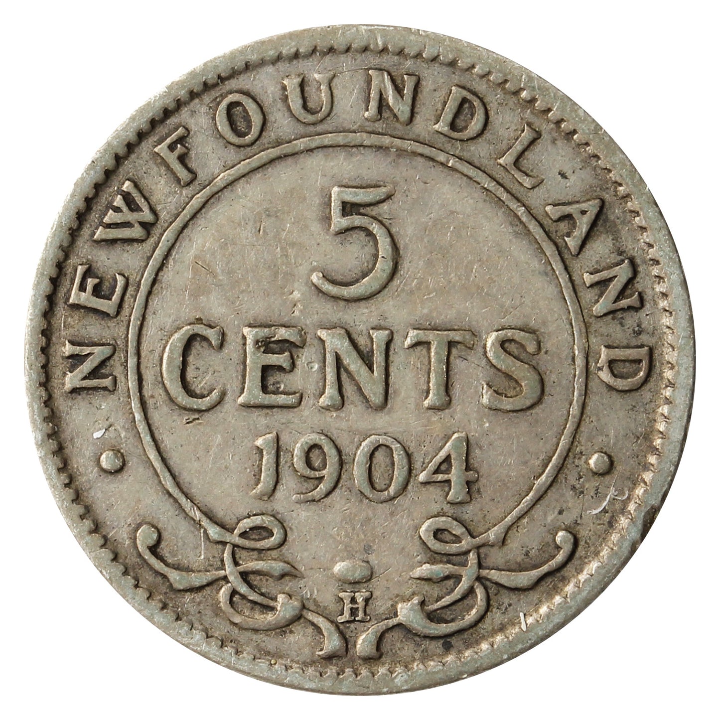1904H Newfoundland 5-cents Very Good (VG8)
