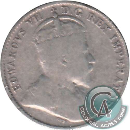 1908 Newfoundland 5-cents G-VG (G6)