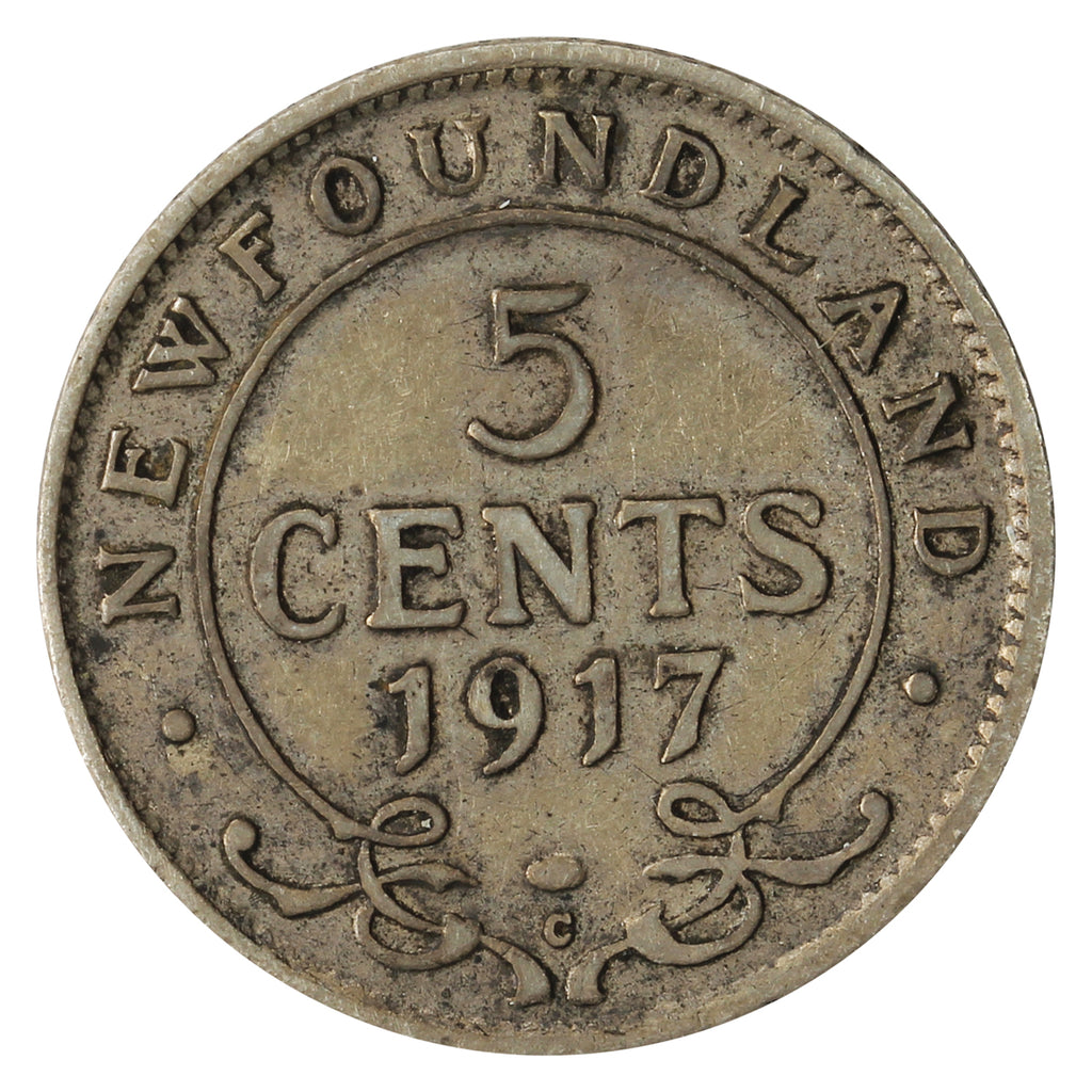 1917C Newfoundland 5-cents Fine (F12)
