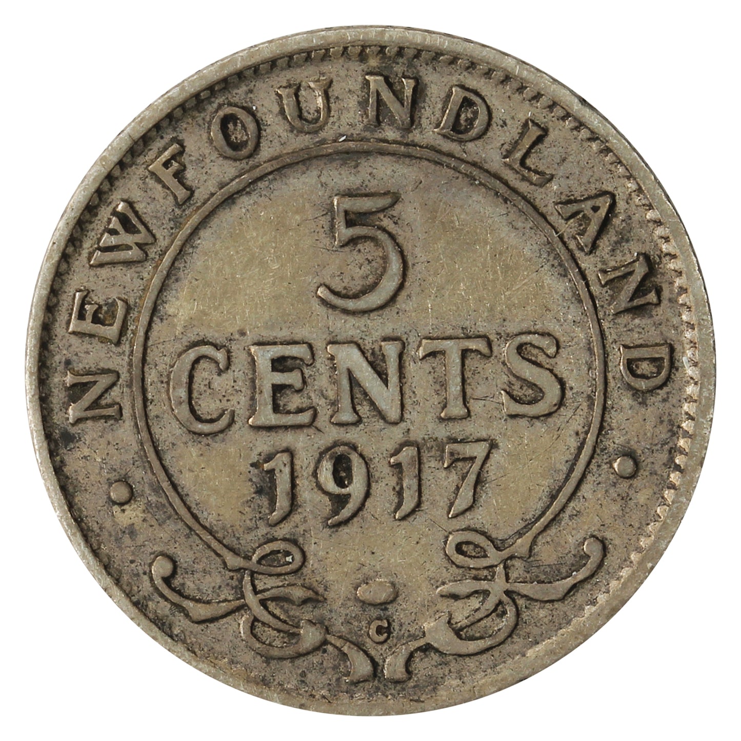1917C Newfoundland 5-cents Fine (F12)