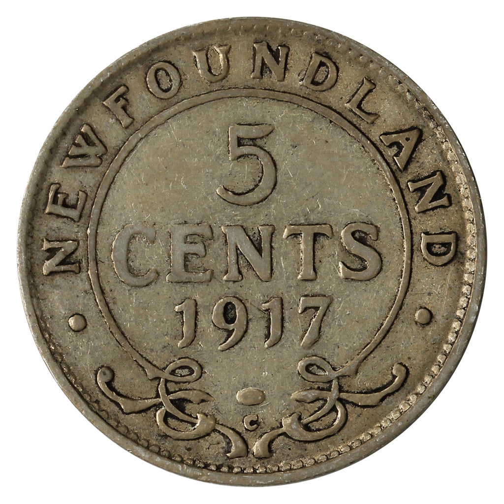 1917C Newfoundland 5-cents VG-F (VG10)