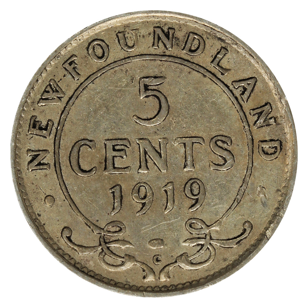 1919C Newfoundland 5-cents F-VF (F15)