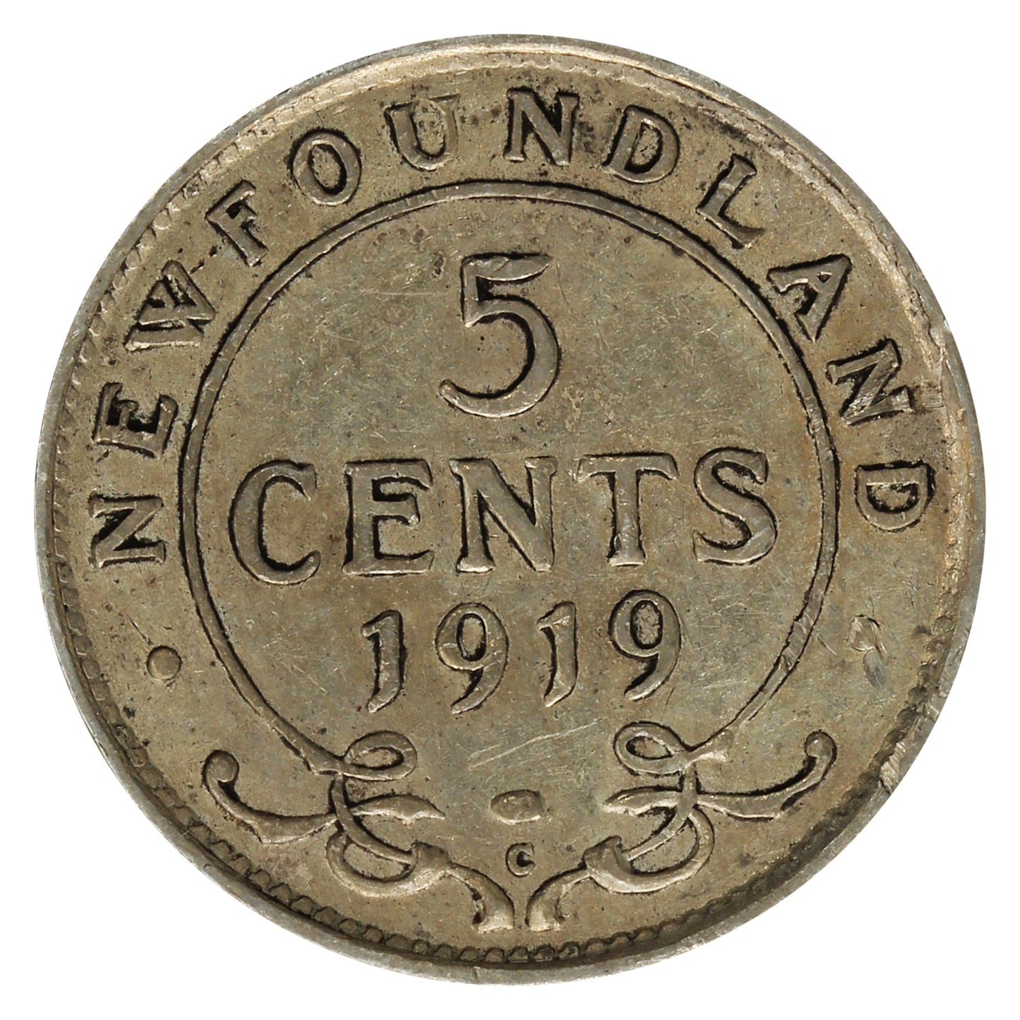 1919C Newfoundland 5-cents F-VF (F15)