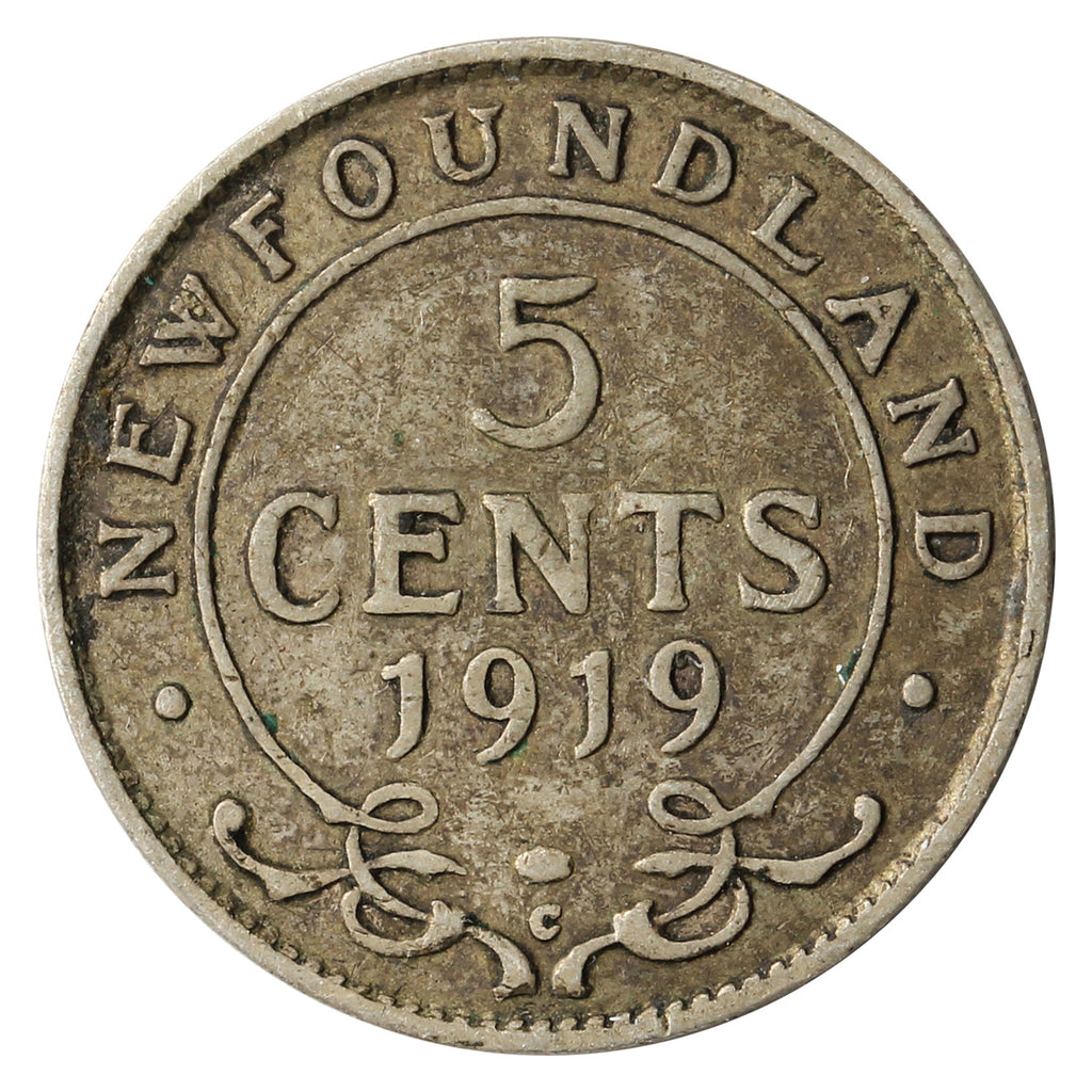 1919C Newfoundland 5-cents VG-F (VG10)