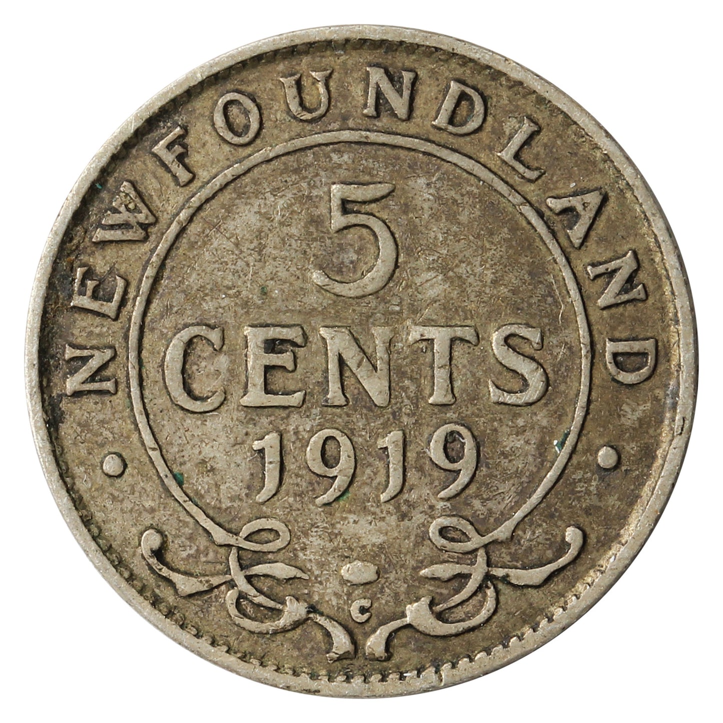 1919C Newfoundland 5-cents VG-F (VG10)