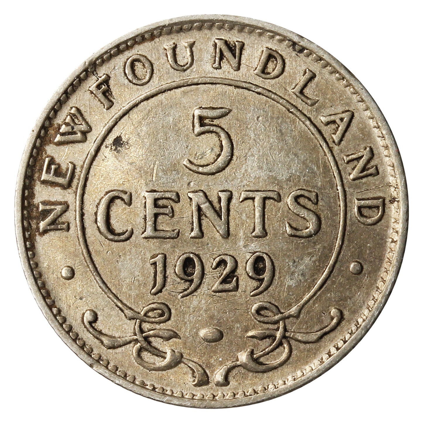 1929 Newfoundland 5-cents Very Fine (VF20)