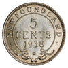 1938 Newfoundland 5-cents AU-UNC (AU55) $