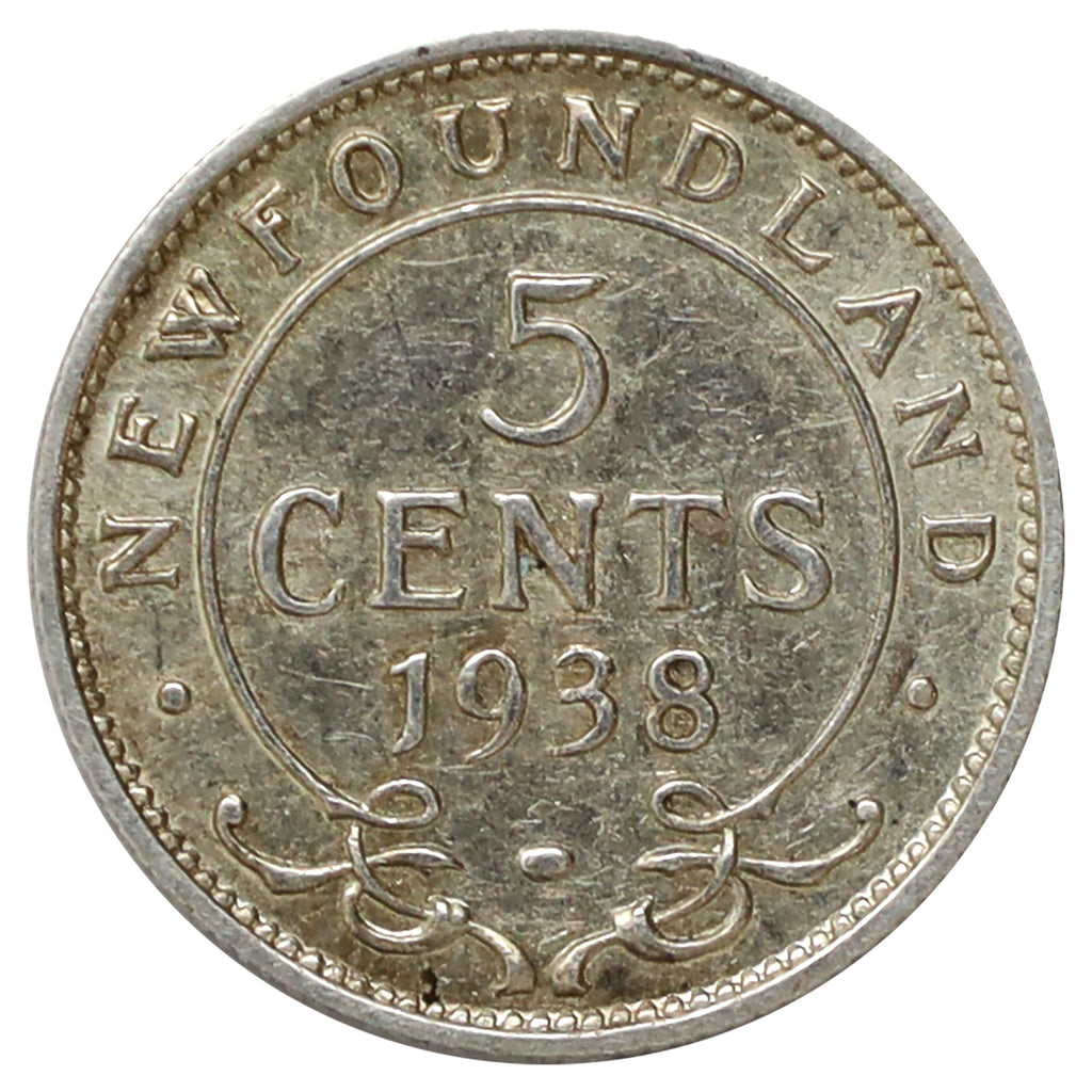 1938 Newfoundland 5-cents Extra Fine (EF40)