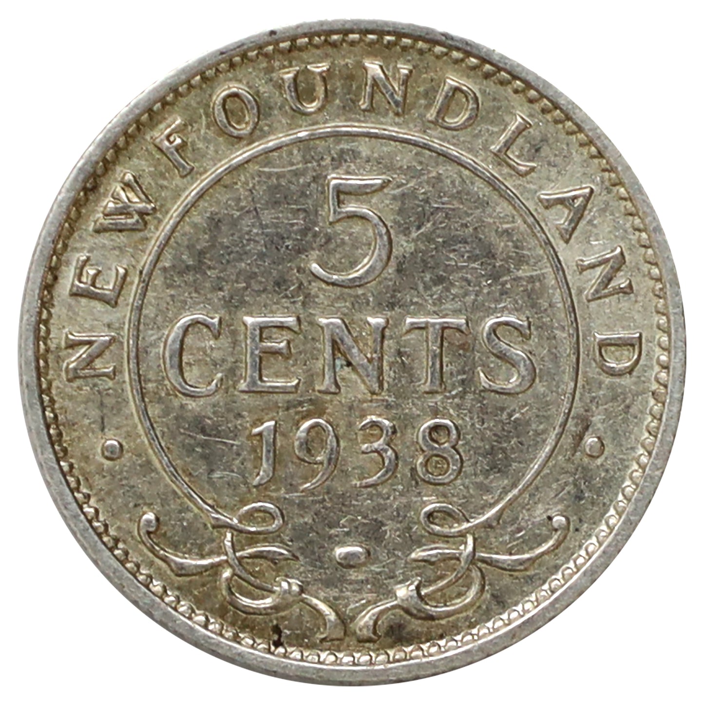 1938 Newfoundland 5-cents Extra Fine (EF40)