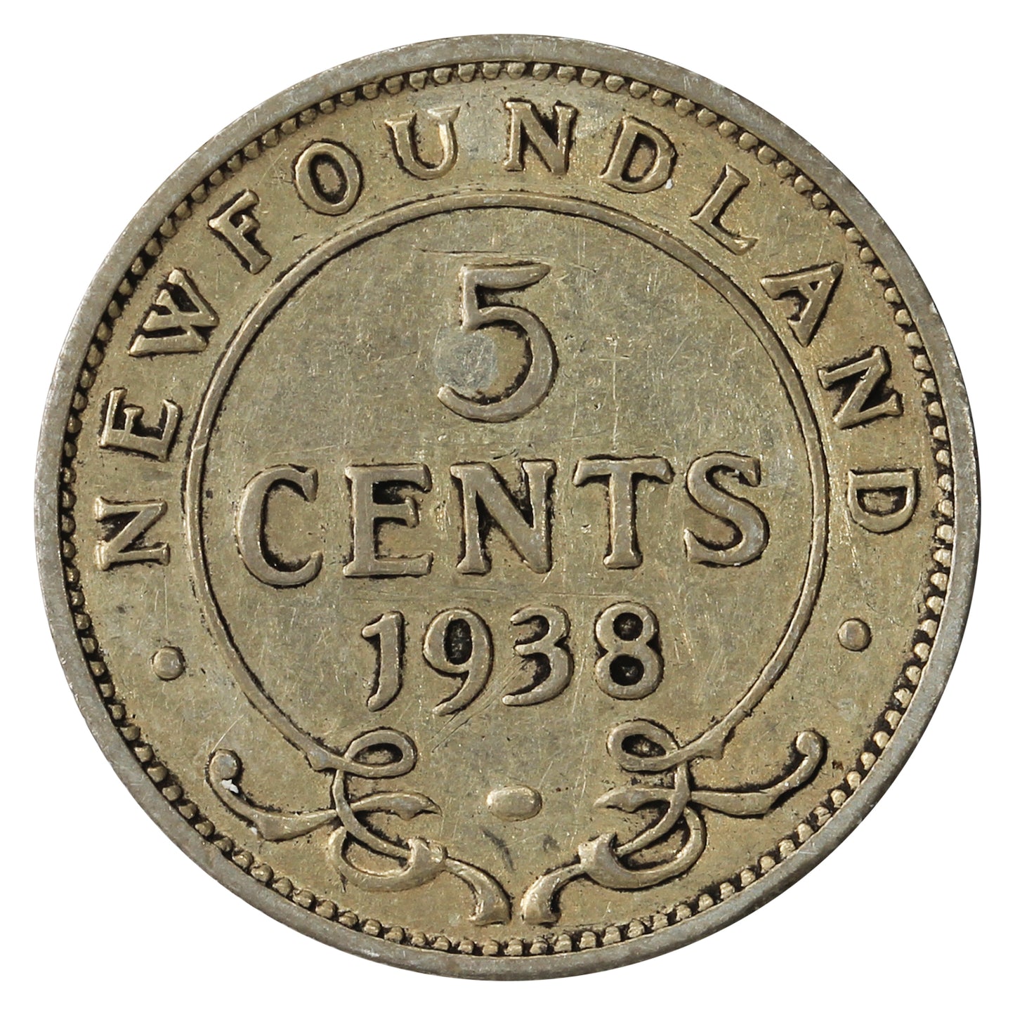 1938 Newfoundland 5-cents F-VF (F15)