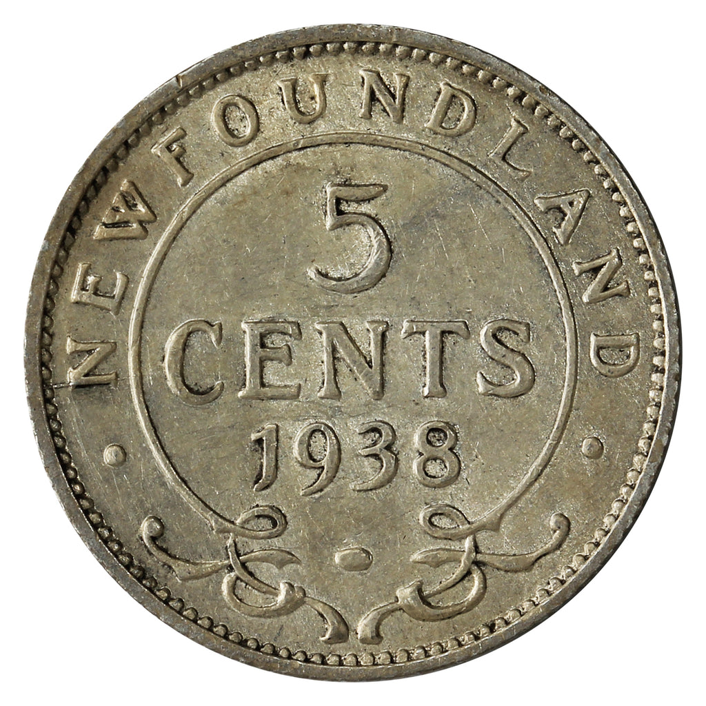 1938 Newfoundland 5-cents Very Fine (VF20)